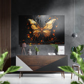 Butterfly Brushed Aluminum Dibond Wall Art.